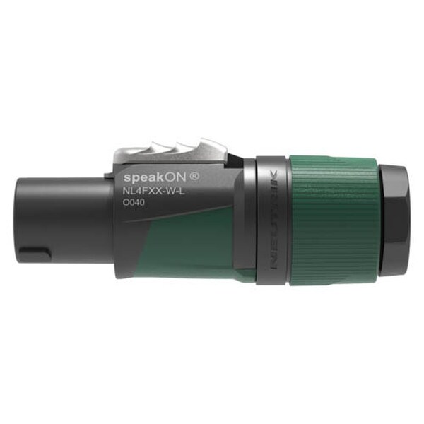 Main product image for Neutrik NL4FXX-W-L Speakon 4-Pole Cable Connector Green 10 to 16mm Dia. Cable092-2287